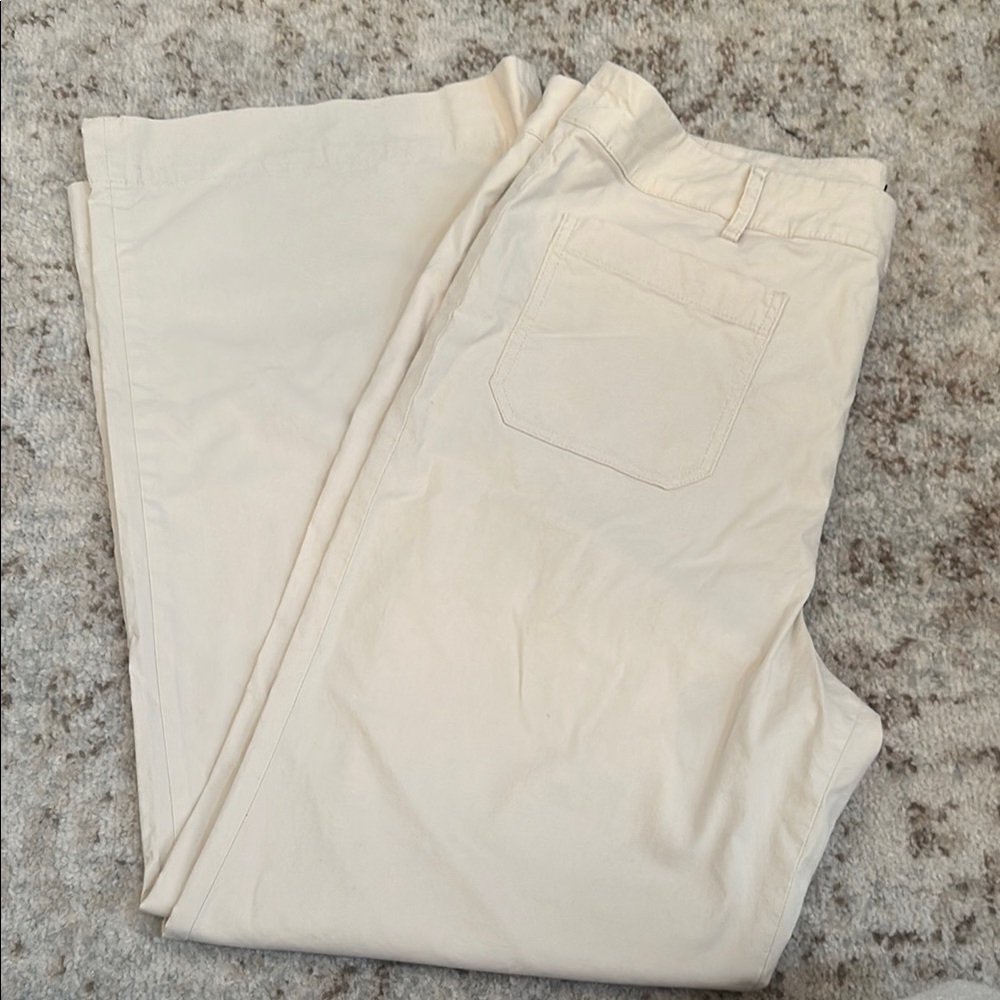 J. Crew Factory Lizzie high rise front pocket wide leg pants! Worn once!